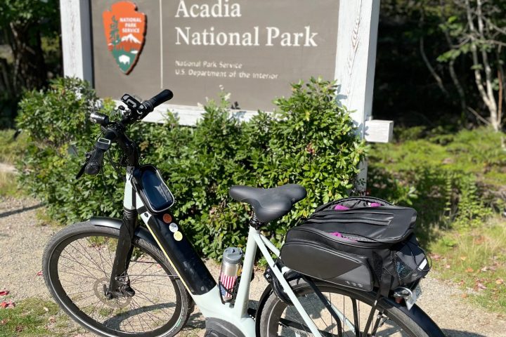 a bicycle parked on the side of the road